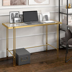 Hudson&Canal - Bureau Inez 48" - Laiton-Une finition en laiton fabriquée à la main est appliquée sur le cadre en acier
