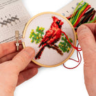 Kikkerland - Kit De Broderie Cardinal-Comprend tout ce dont tu as besoin pour créer ta propre œuvre d'art