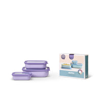 Mepal - CIRQULA ENS/3 Rect' Shlw  500 mL, 1+2L/17, 34, 68oz  Lilac-Va au lave-vaisselle
