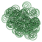 JAM Paper - Trombones circulaires - trombones ronds - verts - paquet de 50- Trombones de qualité supérieure fabriqués à partir de fil d'acier recouvert de vinyle de haute qualité