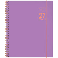 Mead - Agenda hebdomadaire/mensuel couleur pop 207 - 11 po H x 8 1/2 po l - violet - bilingue-15 mois : octobre 2026 à décembre 2027 + 3 pages mensuelles de janvier, février et mars 2028