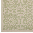 Modway - Ariana Treillis floraux vintage à l’intérieur et à l’extérieur Tapis de comédie 8 pi l x 10 pi L - Vert clair et beige-Résistant aux taches / Facile à nettoyer