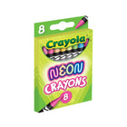 Crayola - Crayons de cire néon - Paquet de 8-Les crayons ont une double enveloppe pour les protéger du bris