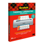 Scotch - Pochettes de plastification thermique effaçables à sec – 50 unités-Idéal pour protéger les objets contre les dommages et offre une finition claire, professionnelle et sans danger pour les photos