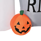 HOMCOM - Fantômes gonflables d'Halloween de 4ft avec pierre tombale et citrouille décor - Blanc-Matériel : tissu de polyester 