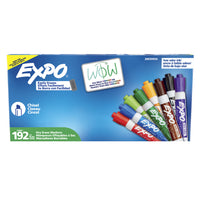 Expo® – Marqueurs à effacement sec à faible odeur, pointe biseautée, couleurs variées, paq./192-Effacement à sec