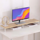 MotionGrey - Rehausseur de moniteur - Étagère ergonomique de 39,4 po pour ordinateur portable et bureau - Brun-7