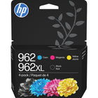 HP â€“ Emballage assorti d'encre d'origine HP 962 CMJ / 962XL noir, paq./4 (3JB34AN#140)-Couleur de l'encre : noire