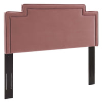 Modway - Transfix Performance Velvet Tête de lit King/King de Californie, Rose poussiéreuse-Tête de lit King/King de Californie