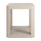 Hudson&Canal - Table d'appoint carrée Stellan de 50 cm de largeur, , blanc aulne-La table est fabriquée à partir de matériaux MDF de haute qualité et durables