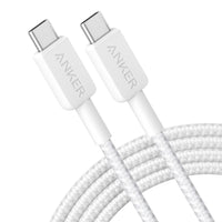 Anker - Câble USB-C vers USB-C 10 pieds - Blanc	-Haute Qualité : Fabriqué avec des matériaux de qualité supérieure, ce câble a été testé en interne pour résister à une traction allant jusqu’à 80 kg sans se casser, avec une durée de vie pouvant atteindre 12 000 cycles