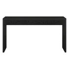 Hudson&Canal - Console Lawrence , 55 po de largeur, grain noir-La table est fabriquée à partir de matériaux MDF et PVC de haute qualité et durables