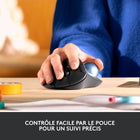 Logitech ERGO M575 - Souris sans fil à boule de commande - Blanc cassé-Parce que le trackball n’a pas besoin d’être déplacé, il est idéal pour les espaces de travail réduits et se niche discrètement à côté de votre ordinateur