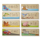Melissa & Doug - Voir et Épeler-Comprend 1 planches de puzzle en bois réversibles et 64 lettres en bois