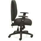 Offices to Go - Fauteuil d’opérateur à dossier moyen Six 31, Quilt noir-Augmentez ou réduisez la tension selon le poids de votre corps pour basculer confortablement sans pousser fortement, réduisant la fatigue musculaire
