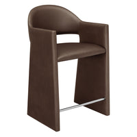 Modway - Talia 37 pouces Cuir végane Tabouret de comptoir - Espresso-Rembourrage en cuir végane