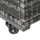 Outsunny - Rangement roulant pour accessoires de piscine, gris-Design léger et équipé de 4 roues sur les 4 côtés pour un transport facile  