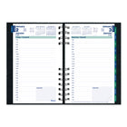 Blueline - 2026 Agenda quotidien CoilPro Couverture rigide avec Reliure spirale double - 8 po x 5 po - Noir - Bilingue-Espace pour notes sur chaque page avec sommaire des dépenses à la fin de chaque mois 