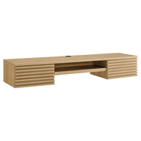 Modway - Render Fixation murale Bois Bureau - Chêne-Bureau du milieu du siècle