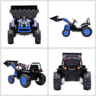Aosom - kids digger Ride-On excavator 6v battery powered - blue-Cette voiture à chevaucher peut avancer et reculer 