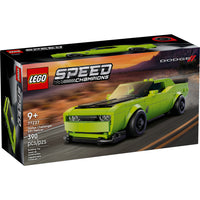 LEGO - Speed Champions La voiture sport Dodge Challenger SRT Hellcat-Une voiture de sport miniature pour les enfants - Les garçons et les filles de 9 ans et plus et les amateurs de voitures de sport peuvent construire, exposer et faire rouler la LEGO Speed Champions La voiture de sport Dodge Challenger SRT Hellcat