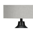 Monarch Specialties - Luminaire - 24 po H Lampe De Table - Béton Noir - Abat-Jour Gris - Contemporain-Dimensions assemblées : 14 po L x 14 po P x 24 po H. base : 7,5 po L x 7,5 po P x 12,75 po H. abat-jour : 14 po L x 14 po P x 10 po H