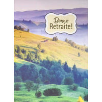 Mill Brook Studio - Cartes De Souhaits Retraite 5-3/8 po x 7-3/4 po / Enveloppes - Paquet de 18 - Collines-Cartes de souhaits qualité boutique