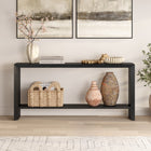Hudson&Canal - Console Osman 64" L - Grain noir-Finition en grain noir aspect bois