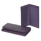Club Rochelier - Portefeuille pochette pour femme avec chéquier et soufflet - Prune-1 poche zippée