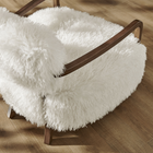 Modway - Zinnia Fausse fourrure Chaise d’accent - Blanc-Siège surdimensionné