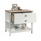 Sauder 427307 La Collection Cottage Road Classeur latéral - Fintion Soft White-Tablette ouverte offre espace rangement supplémentaire.