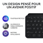 Logitech - MX Keys S Clavier sans fil - Noir-Capteurs de proximité manuels qui allument le rétroéclairage, capteurs de lumière ambiante qui ajustent la luminosité du rétroéclairage