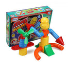 Popular Playthings - Jeu de construction magnétique Mag Builder, 20 pièces-Grands blocs magnétiques colourés pour les jeunes constructeurs