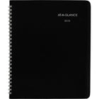 AT-A-GLANCE - Agenda hebdomadaire 2026 - 8 3/4 po H x 6 7/8 po l - noir - anglais-12 mois : janvier 2026 à décembre 2026