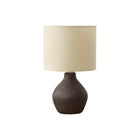Monarch Specialties - Luminaire - 16 po H Lampe De Table - Résine Brune - Abat-Jour Beige - Contemporain-Une lampe de table élégante de 16 pouces de haut, dotée d'une base en résine brune texturée et d'un abat-jour beige coordonné en mélange lin-polyester, parfaite pour améliorer l'ambiance d'un salon, d'une chambre à coucher ou d'un bureau contemporain