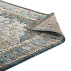 Modway - Tribute Médaillon floral vintage vieilli Diantha Tapis de comédie 8 pi l x 10 pi L - Multicolore-Haute densité / Tissé à la machine