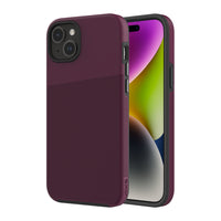 AXS - PROTech Plus étui mince anti-choc avec double couche pour Apple iPhone 15 Plus - Sangria-Résistant aux chutes jusqu’a 10 pieds