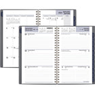AT-A-GLANCE - Agenda hebdomadaire/mensuel traditionnel 2026 - 8 po H x 5 po l - gris - bilingue-Couverture en poly 2 pieces durable gris fonce