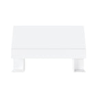 Nexera - Tête de lit double, Blanc-2 sections de rangement latéral pour vos livres et magazines