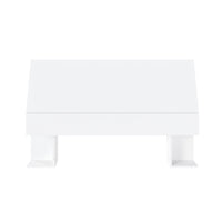 Nexera - Tête de lit double, Blanc-2 sections de rangement latéral pour vos livres et magazines