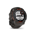 Garmin - Montre connectée Instinct 3 - 50 mm - Solaire - Noir avec bracelet anthracite-Fonctionnalités détaillées de santé et de bien-être 24h/24 et 7j/7. Statut HRV - Obtenez une compréhension plus approfondie de votre état de santé général grâce à la variabilité de la fréquence cardiaque pendant votre sommeil. Rapport du matin - Obtenez un aperçu personnalisable de votre sommeil, de vos perspectives d'entraînement, de l'état de votre VRC, de la météo et bien plus encore dès votre réveil. Entraîneur Garmin