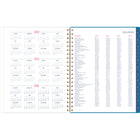Cambridge - Agenda hebdomadaire/mensuel feuille bleue EttaVee 2024-2025 - 8 1/2 po x 11 po - bleu - anglais-Une semaine sur deux pages comprenant un espace de planification pour chaque jour, ainsi qu'un espace pour les notes et les objectifs hebdomadaires