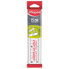 Maped 15cm Regle Incassable - translucide-Cette règle possède une double échelle de 15 cm, ce qui la rend pratique à transporter dans une trousse