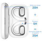 MyBat - Écouteurs Open-Ear XL Design Lab - Blanc - Candy Swirl-Son aux basses riches et commandes tactiles faciles d’utilisation