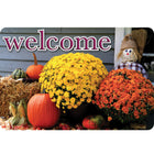 Ashley Productions - The Original Fun Mat - Tapis de Bienvenue - 15 -5" x 23 -5" - Tapis de Bienvenue Épouvantail Fleurs-Mesure et design : Le paillasson "Scarecrow Flowers" mesure 15,5 po x 23,5 po.