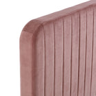 Modway - Celine Chenal Touffé Performance Velvet Lit simple, Rose poussiéreuse-Pieds en bois massif