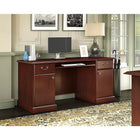 Bush Business Furniture - Bureau d’ordinateur avec rangement et tablette clavier Arlington, cerisier naturel (WC65510-03K)-Surface de travail durable en stratifié thermofusionné résistant aux rayures et aux taches