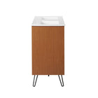 Modway - Energize Double évier 48" Vanette de salle de bain - Blanc cerise-Construction en MDF et panneau de particules