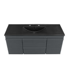 Modway - Render Fixation murale de 48" Vanette de salle de bain - Gris Noir-Matchs non inclus