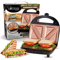 Gotham Steel - Presse à sandwich électrique double-Revêtement antiadhésif TI-céramique pour une cuisson et un nettoyage faciles